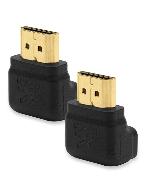 Rechtwinkliger 2 x 270-Grad-HDMI-Adapter von Cablesson (24 Karat vergoldet, v1.3 & v1.4 & 2.0 unterstützt 1080p Full HD) - High-Speed - 2160p, 4k2k - 3D-fähiger Blu-ray-SkyHD-HD-Blu-ray-LED-HD-Fernseher