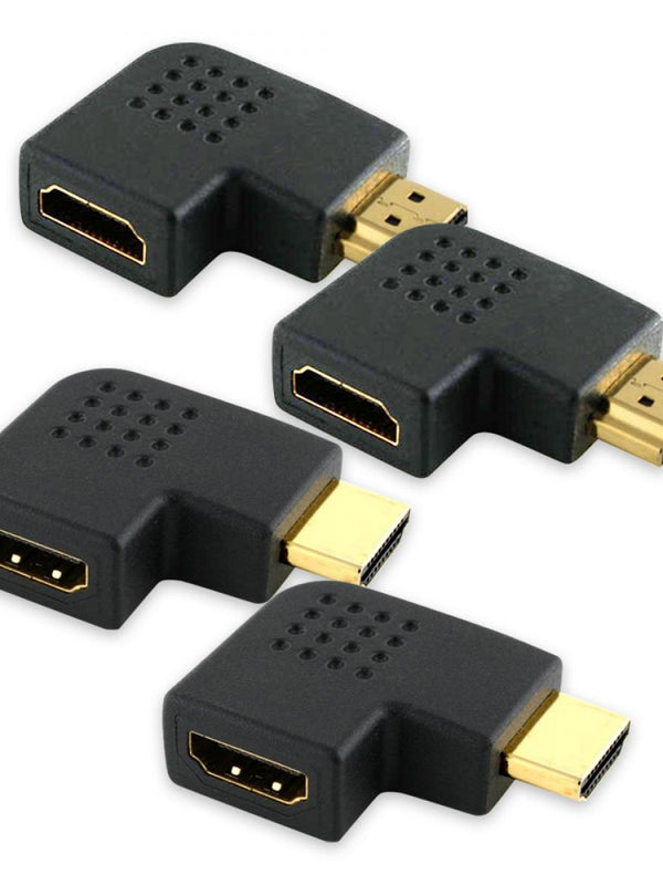 Kabelbaum vertikal flach links 2 x 90 & 270 Grad HDMI Adapter (24K vergoldet v1.3, v1.4 & 2.0 unterstützt 1080p Full HD) | High Speed - 2160p, 4k2k 3D Blu-ray SkyHD VirginHD Blu-ray