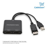 Cablesson - Display Port Splitter - 2 Port