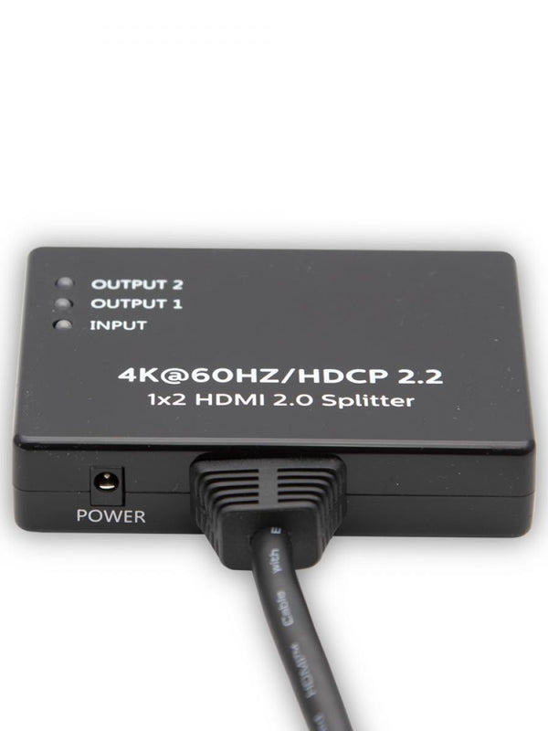 Cablesson - 1x2 HDMI 2.0 Splitter HDCP 2.2 - Plug & Play, HDMI-Umschalter 4K 3D 1080P HD bidirektional - Für PS4, XBOX, SkyBox, TV-Stick, DVD-Player