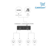 Cablesson - 1x2 Displayport-Splitter - DP 1.2a