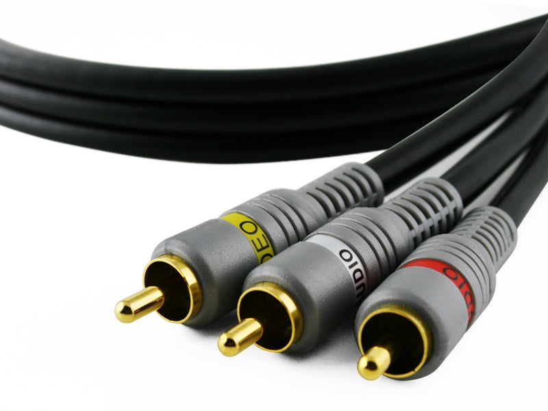 Cablesson® Gold Series Composite AV & Audio (Red/White/Yellow) - 1m - Cable