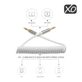 XO - Stecker auf Stecker 2M mit Frühlings-Kabel - 3,5 mm - Weiß