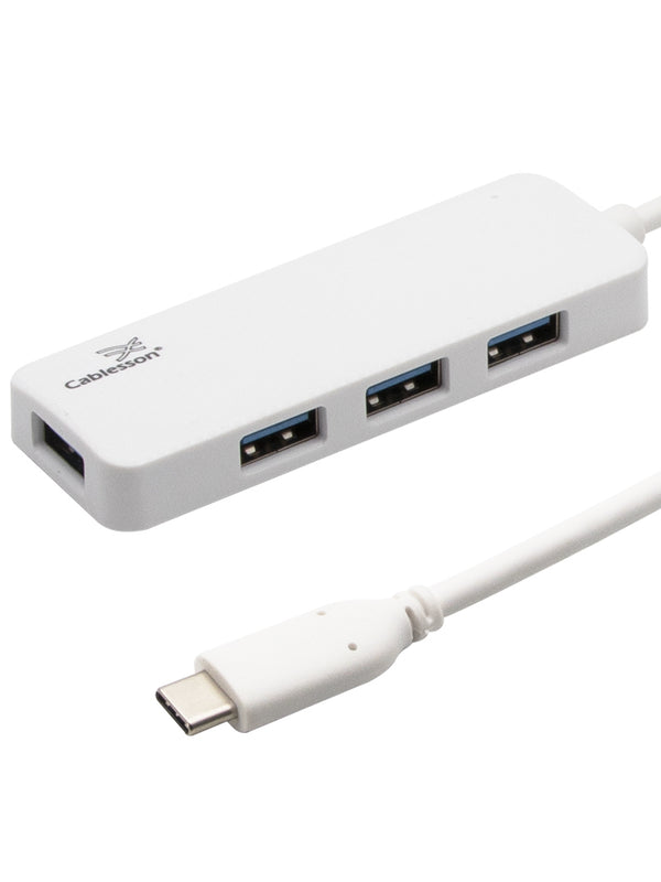 Cablesson USB-C to 4xUSB3.0HUB Cable L=250mm - White