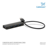 Cablesson - USB 4 x USB 3.0-Hub-Kabel - 250mm - Schwarz & - Weiß