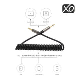 XO - 3,5 mm Stecker auf Stecker mit Frühlings-Kabel - 1-3m Jack Cable -