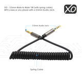 XO - 3,5 mm Stecker auf Stecker mit Frühlings-Kabel - 1-3m Jack Cable -