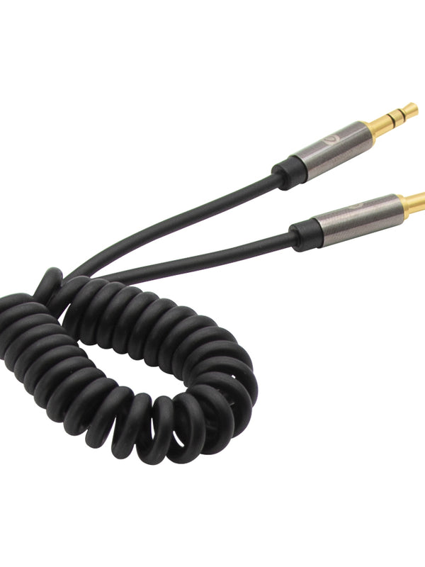 XO - 3.5mm Male to Male 2M (with spring cable) - Black