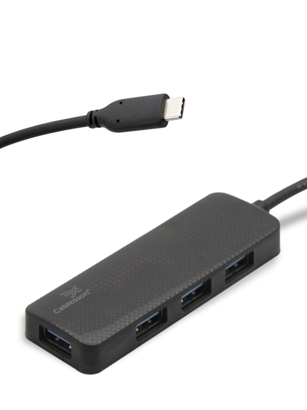 Cablesson USB-C to 4xUSB3.0HUB Cable L=250mm - Black