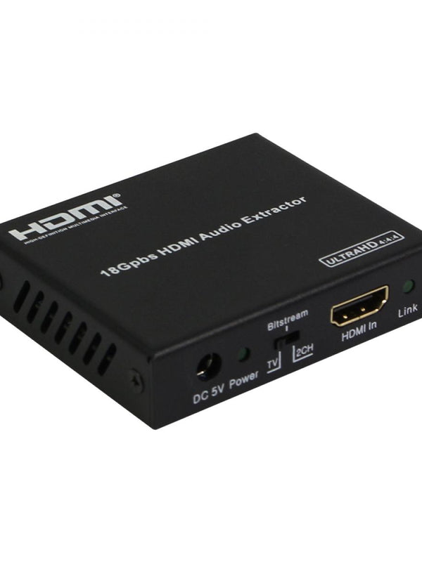 HDElity HDMI 2.0 Audio-Extraktor 4K HDMI zu optischem Spdif Toslink-Konverter Unterst&#252;tzung 4K @ 30Hz ARC 3D f&#252;r Blu-ray-DVD-Player Sky HD Box PS3 PS4 Xbox One