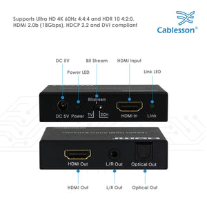 Cablesson - HDMI 2.0 Audio Extractor