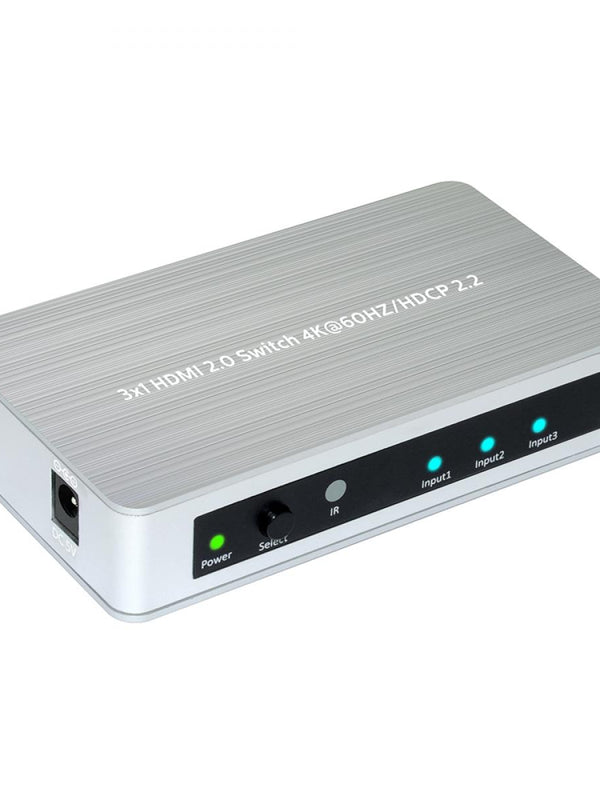 HDElity 3X1 HDMI 2.0 Switch 3 Anschl&#252;&#223;e HDMI 2.0 Switch 3 Eingang 1 Ausgang Unterst&#252;tzung 4K @ 60Hz f&#252;r Blu-ray Xbox One XPS4 Pro TV-Box Laptop Projektor HDTV