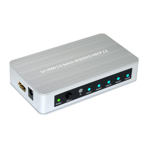 HDElity 5X1 HDMI 2.0-Switch 5 Anschl&#252;&#223;e HDMI 2.0-Switch 5 Eingang 1 Ausgang Unterst&#252;tzung 4K @ 60Hz f&#252;r Blu-ray Xbox One XPS4 Pro TV-Box Laptop-Projektor HDTV