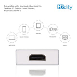 HDelity USB Type C to HDMI 2.1 Adapter - Male to Female -White