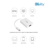 HDelity USB Type C to HDMI 2.1 Adapter - Male to Female -White