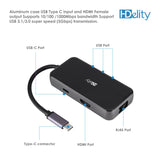 HDelity USB Type C Male to USB3.0+HDMI +RJ45+PD Adapter 6 in 1