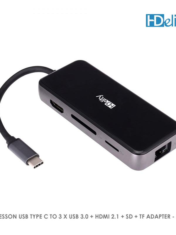 HDelity USB Type C Male to USB3.0*3+HDMI 8in1