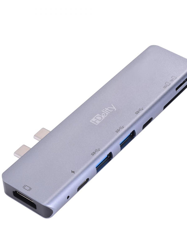 HDelity USB 3.1 Type C Male to HDMI+2*USB 3.0+SD/TF+Type C Female Port