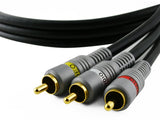 Cablesson® Gold Series Composite AV & Audio (Red/White/Yellow) - 3m - Cable