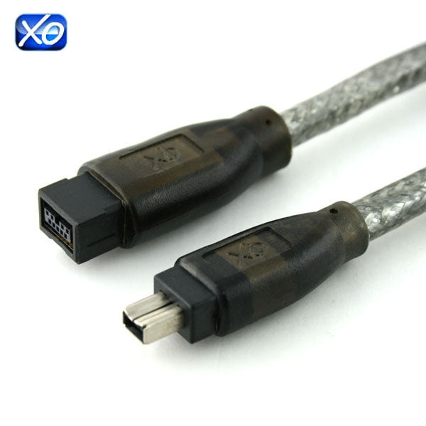 XO FireWire 800 to 400 Cable - 5m - 9 pin (male) to 4 pin (male) - IEEE 1394b (Compatible with MAC and PC) - 5 Metres PRO FusionXLS Cable