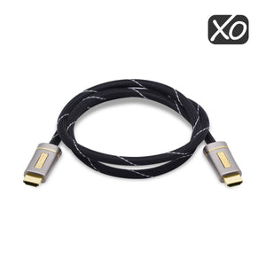 Cablesson HDelity 1x2 HDMI Splitter mit 4K2K (Adv EDID) + XO Platinum 1,5 m High Speed HDMI-Kabel mit Ethernet - Silber
