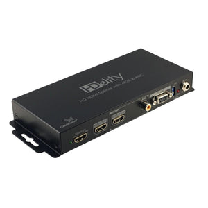 Cablesson HDelity 1x2 HDMI Splitter mit 4K2K (Adv EDID) + XO PRO 15 m / 15 m HDMI Gold-Kabel mit Ethernet