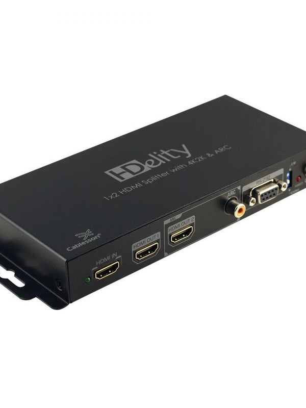 Cablesson HDelity 1x2 HDMI Splitter mit 4K2K (Adv EDID) + XO PRO 15 m / 15 m HDMI Gold-Kabel mit Ethernet