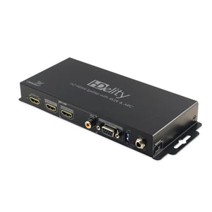 Cablesson HDelity 1x2 HDMI Splitter mit 4K2K (Adv EDID) + XO PRO 15 m / 15 m HDMI Gold-Kabel mit Ethernet