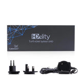 Cablesson 1X4 HDMI 2.0 Splitter mit EDID (18G) v2 + XO PRO 15 m / 15 m HDMI Gold-Kabel mit Ethernet