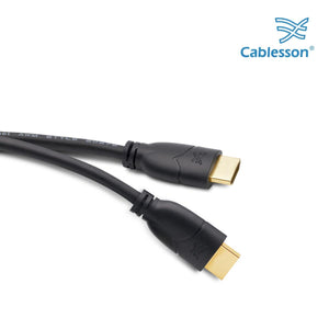 Cablesson 1x2 HDMI 2.0 Splitter mit EDID (18G) mit Basis 5m High Speed HDMI-Kabel mit Ethernet - Schwarz