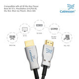 Cablesson 1x2 HDMI 2.0 Splitter mit EDID (18G) mit Ivuna Erweiterte AOC HDMI 2.0 - 10m
