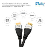 Cablesson 1X4 HDMI 2.0 Splitter mit EDID (18G) v2 mit Ivuna Erweiterte HDMI-Kabel 2.1 - 0.5m