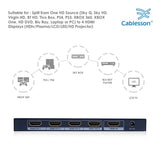 Cablesson 1X4 HDMI 2.0 Splitter mit EDID (18G) v2 mit Ivuna Advanced High Speed 1,5 m HDMI-Kabel mit Ethernet