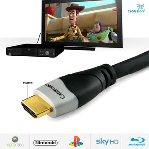 Cablesson 1X4 HDMI 2.0 Splitter mit EDID (18G) v2 mit Ivuna Advanced High Speed 15m HDMI-Kabel mit Ethernet
