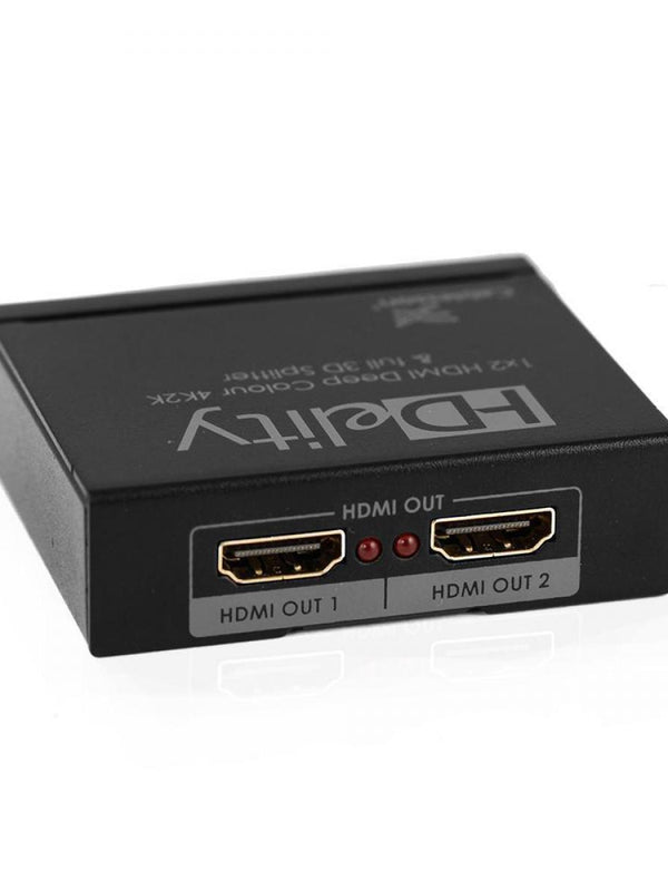 Cablesson HDelity 1x2 HDMI Splitter mit 4K2K (Adv EDID) mit Ivuna erweiterte Premium Certified HDMI-Kabel 2,0 - 1,5 m