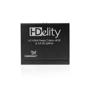 Cablesson HDelity 1x2 HDMI Splitter mit 4K2K (Adv EDID) mit Ivuna erweiterte Premium Certified HDMI-Kabel 2.0 - 3m