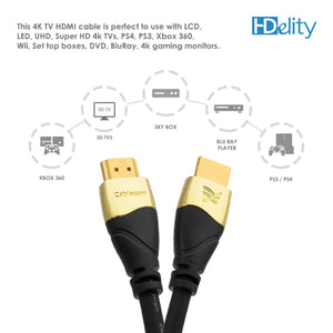 Cablesson HDelity 1x2 HDMI Splitter mit 4K2K (Adv EDID) mit Ivuna erweiterte Premium Certified HDMI-Kabel 2.0 - 3m