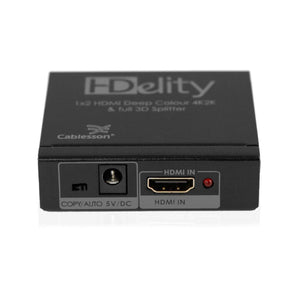 Cablesson HDelity 1x2 HDMI Splitter mit 4K2K (Adv EDID) mit Ivuna erweiterte Premium Certified HDMI-Kabel 2,0 - 5m