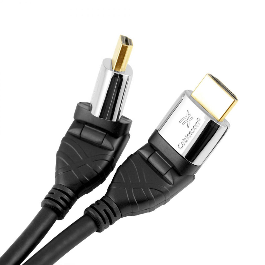 Cablesson HDelity 1x4 HDMI Splitter mit 4K2K mit Ivuna Flex Plus-1m High Speed HDMI-Kabel mit Ethernet