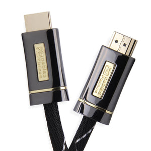 Cablesson HDelity 1x4 HDMI Splitter mit 4K2K mit XO Platinum 0.5m High Speed HDMI-Kabel mit Ethernet - Schwarz
