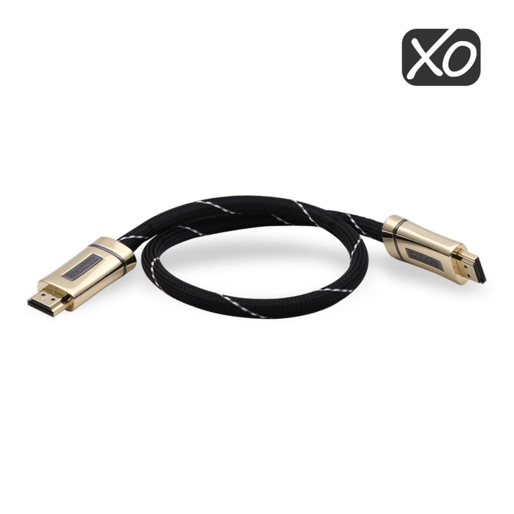 Cablesson HDelity 1x4 HDMI Splitter mit 4K2K mit XO Platinum 0.5m High Speed HDMI-Kabel mit Ethernet - Gold