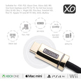 Cablesson HDelity 1x4 HDMI Splitter mit 4K2K mit XO Platinum 0.5m High Speed HDMI-Kabel mit Ethernet - Gold
