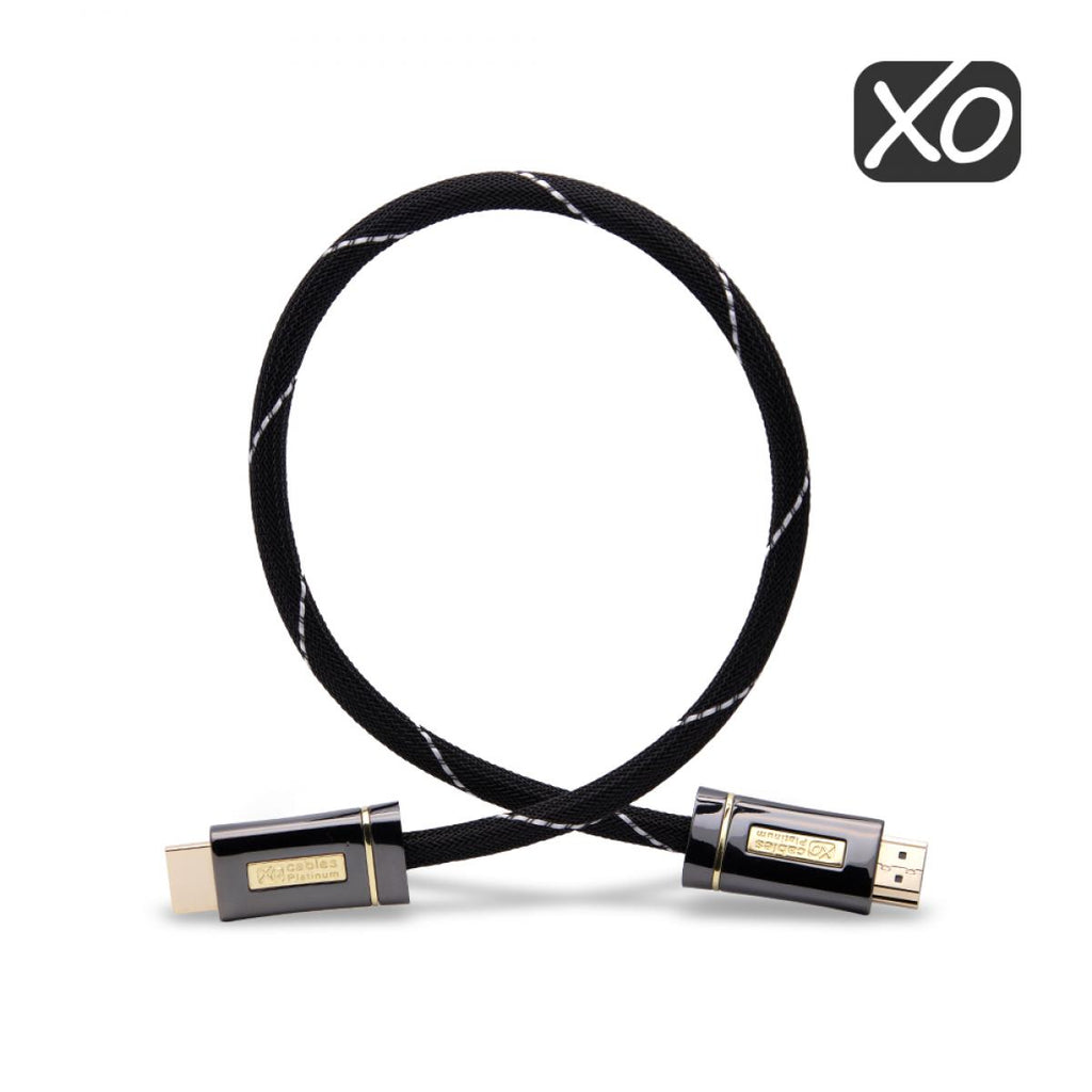 Cablesson HDelity 1x4 HDMI Splitter mit 4K2K mit XO Platinum 1,5 m High Speed HDMI-Kabel mit Ethernet - Schwarz
