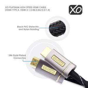 Cablesson HDelity 1x4 HDMI Splitter mit 4K2K mit XO Platinum 16m High Speed HDMI-Kabel mit Ethernet - Silber
