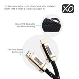 Cablesson HDelity 1x4 HDMI Splitter mit 4K2K mit XO Platinum 3m High Speed HDMI-Kabel mit Ethernet - Gold