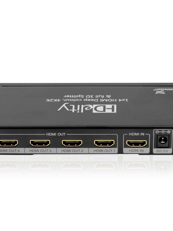 Cablesson HDelity 1x4 HDMI Splitter mit 4K2K mit XO Platinum 6m High Speed ​​HDMI-Kabel mit Ethernet - Gold