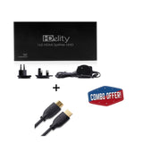 Cablesson 1x2 HDMI 2.0 Splitter mit EDID (18G) mit Basis 1m High Speed ​​HDMI-Kabel mit Ethernet - Schwarz
