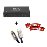 Cablesson HDelity 1x4 HDMI Splitter mit 4K2K mit XO Platinum 6m High Speed ​​HDMI-Kabel mit Ethernet - Silber
