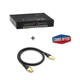 Cablesson HDelity 1x2 HDMI Splitter mit 4K2K (Adv EDID) mit Ivuna erweiterte Premium Certified HDMI-Kabel 2,0 - 5m
