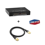 Cablesson HDelity 1x2 HDMI Splitter mit 4K2K (Adv EDID) mit Ivuna erweiterte Premium Certified HDMI-Kabel 2.0 - 3m